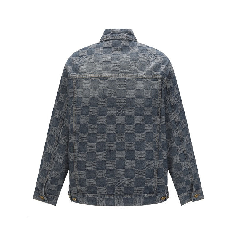 Checker Jean Jacket