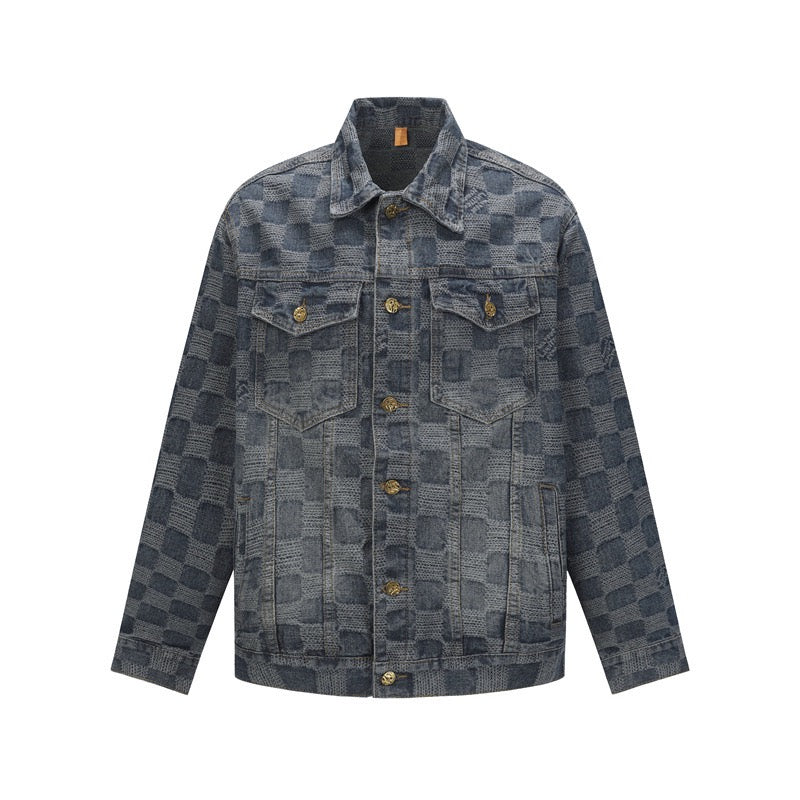 Checker Jean Jacket
