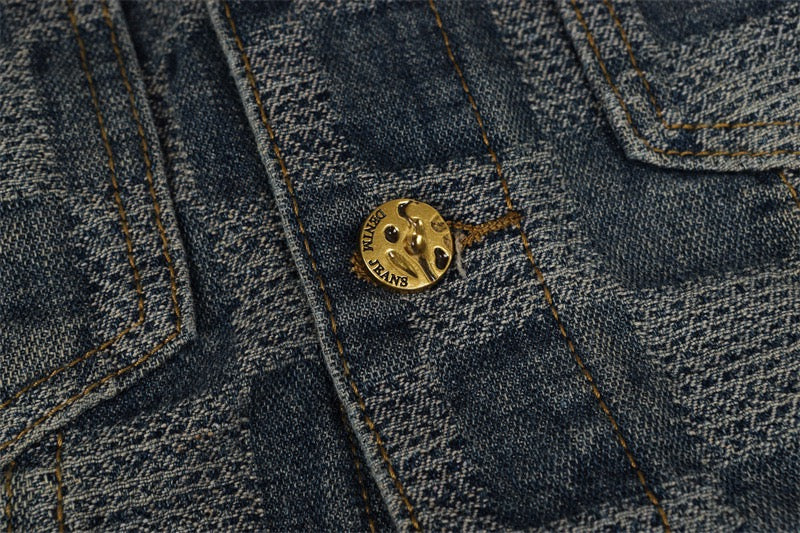 Checker Jean Jacket