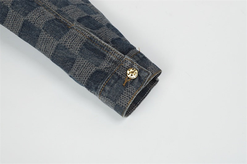 Checker Jean Jacket
