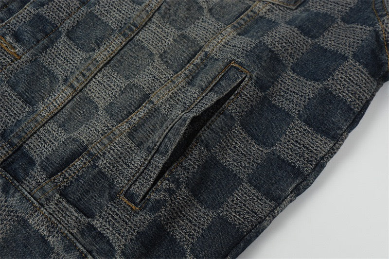 Checker Jean Jacket