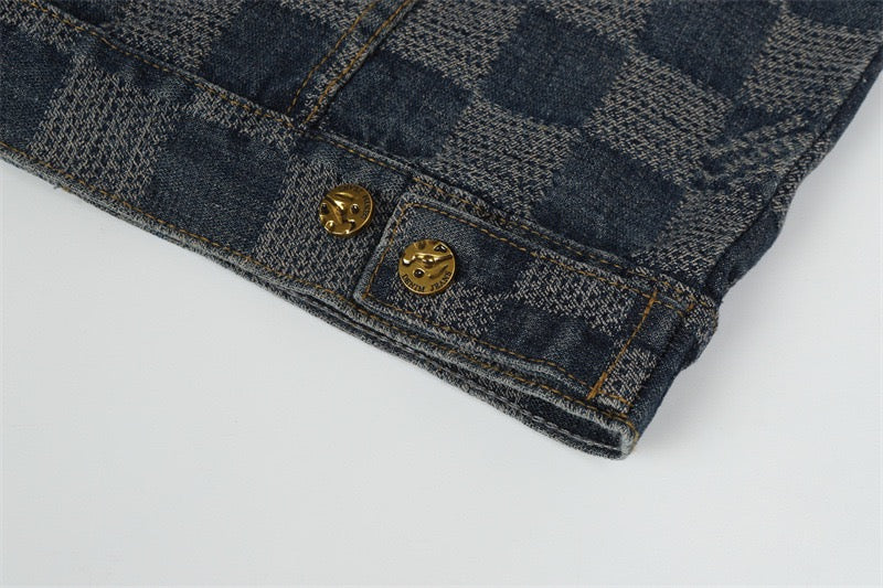 Checker Jean Jacket