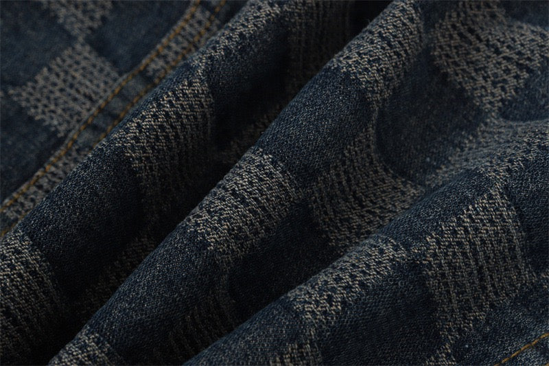Checker Jean Jacket