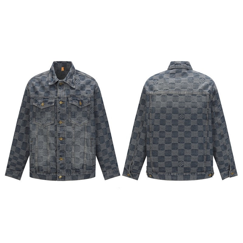 Checker Jean Jacket